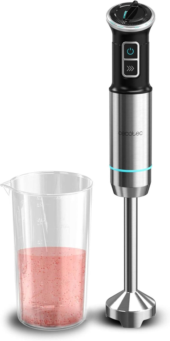 Cecotec Stabmixer Power Titanblack 1500 XL Perfectcream&Crush. 1500 W, Crossblades Technologie Mit 4-Klinge-Blättern Mit Schwarzer Titan-Beschichtung, Extralangem Fuß, Spritzschutz-Klingeneinsatz Mama si Copilul Naty Shop 1100W 1 Zubehörteil