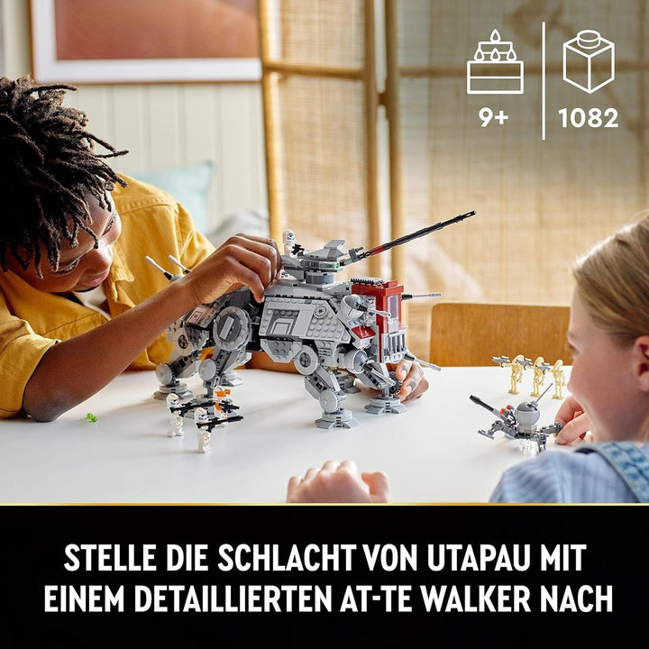 LEGO Star Wars At-Te Walker, model de jucărie mobil, set cu minifigurine, inclusiv 3 Clone Troopers, Droizi de luptă și Dwarf Spider Droid 75337 Seturi de constructie Besuche den LEGO-Store