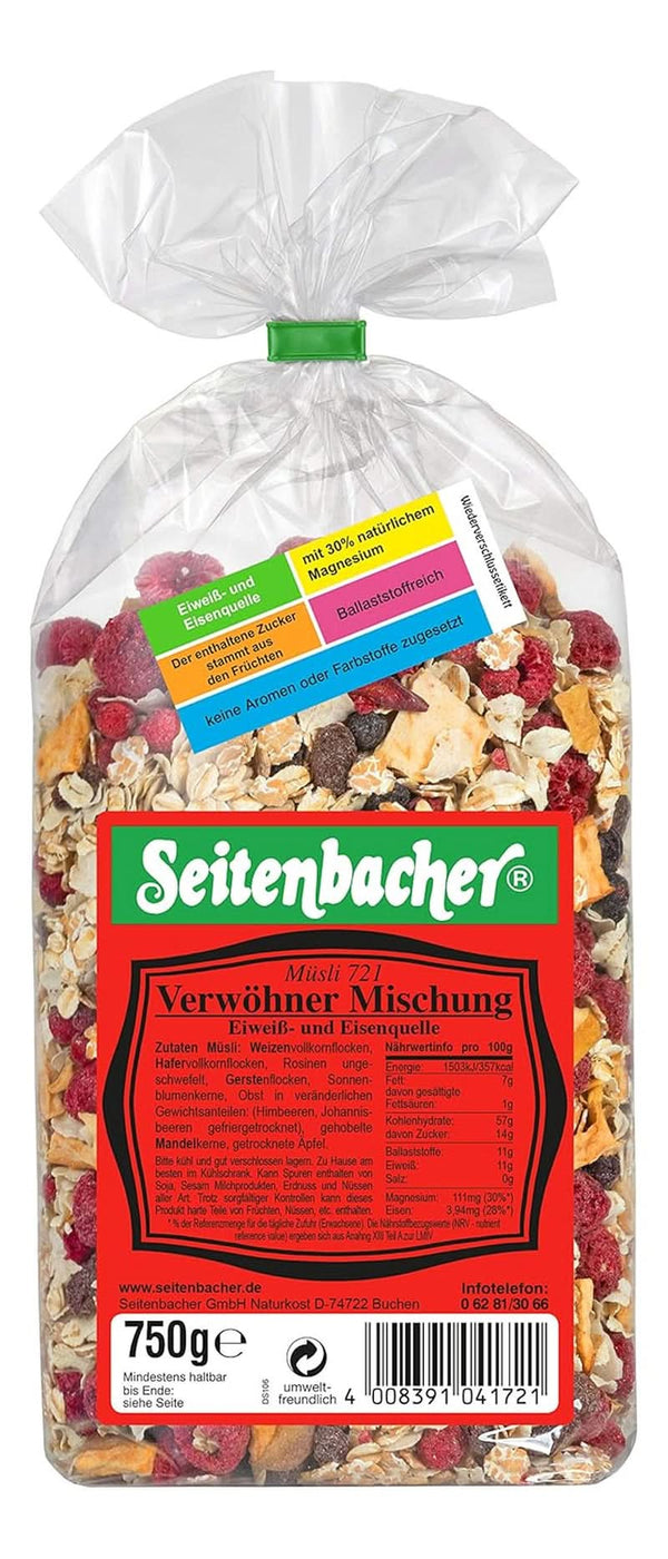 Seitenbacher Muesli indulgence mix fructe de padure, 750 grame Cereale Naty Shop 750 grame