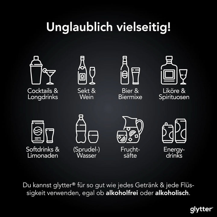 Glytter, Glitter comestibil pentru băuturi și lichide, 10 grame Glitter Naty Shop