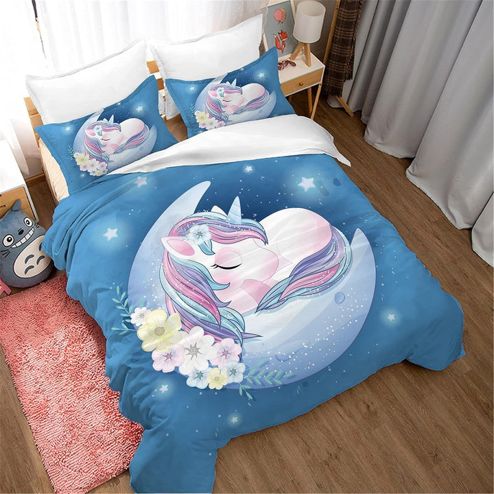 Lenjerie de pat pentru copii, Unicorn Soft, microfibre Lenjerie de pat - copii Naty Shop