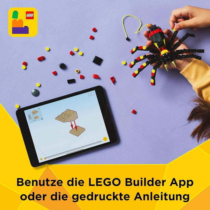 LEGO Creator 3In1 Animale sălbatice: Păianjen surpriză - jucărie de reconstruit într-o figură de scorpion sau șarpe - set de construcție cu 3 modele - cadou pentru băieți și fete de la 7 ani 31159 Seturi de constructie Besuche den LEGO-Store
