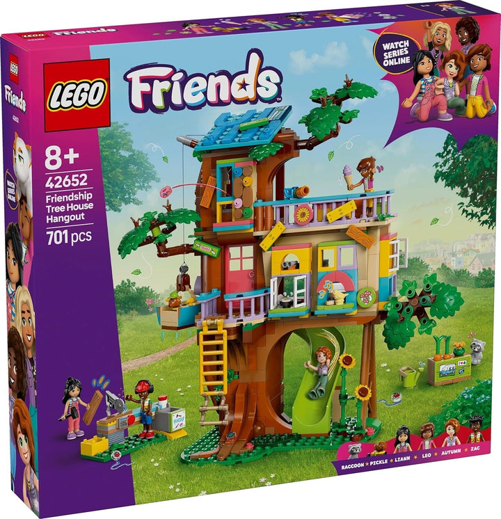 Casa din copac LEGO Friends, set de construit și jucat pentru jocuri de rol, casă de jucărie pentru fete de la 8 ani, set cu 4 minifigurine de personaje și 2 figurine de animale, idee de cadou pentru copii 42652 Seturi de constructie Besuche den LEGO-Store