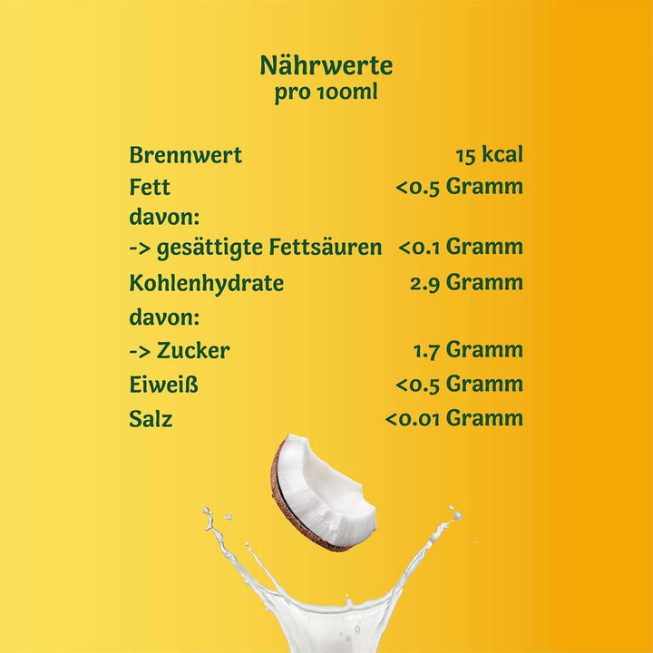 Pfanner Coconut Water Drink (8 X 500 ml)- Apă de nucă de cocos fără zahăr Naty Shop