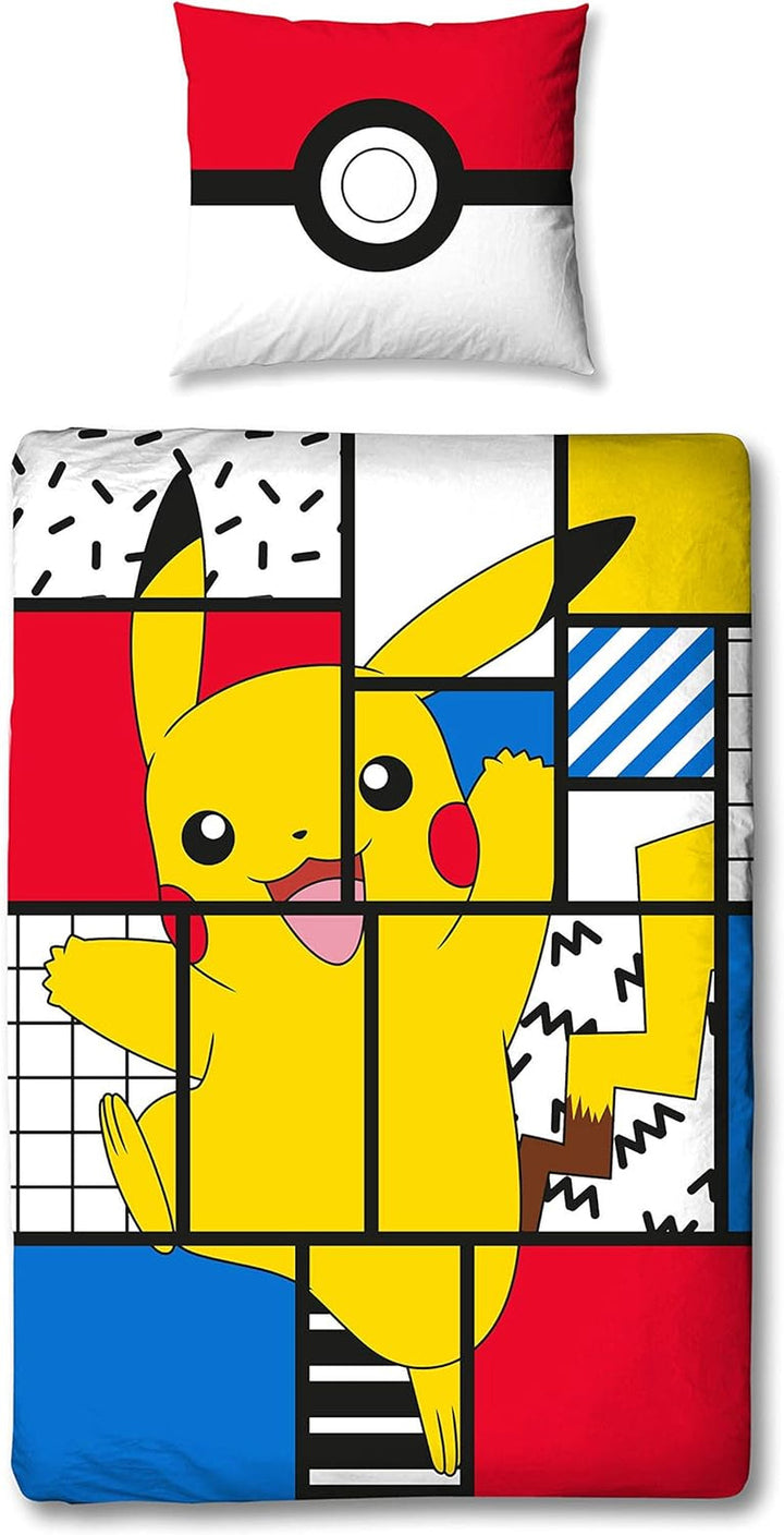 Lenjerie de pat pentru adolescenți si copii, Pikachu, 100% bumbac Lenjerie de pat - copii Naty Shop Default Title