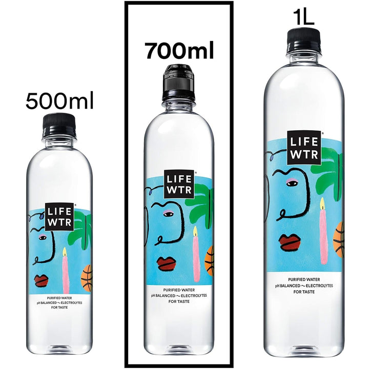 , Premium Purified Water, Ph Balanced with Electrolytes, Flip Cap Bottle, 700 Ml (Pack of 3) Apa USA Naty Shop