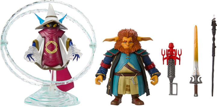 MASTERS of the UNIVERSE Action Figures - Colecție cu He-Man și Skeletor, 14 cm, 16 articulații, ambalaj retro, broșură mini-comic, pentru colecționari și copii de la 6 ani, HKM77 Action figures Naty Shop Revoluția Gwildor și Orko