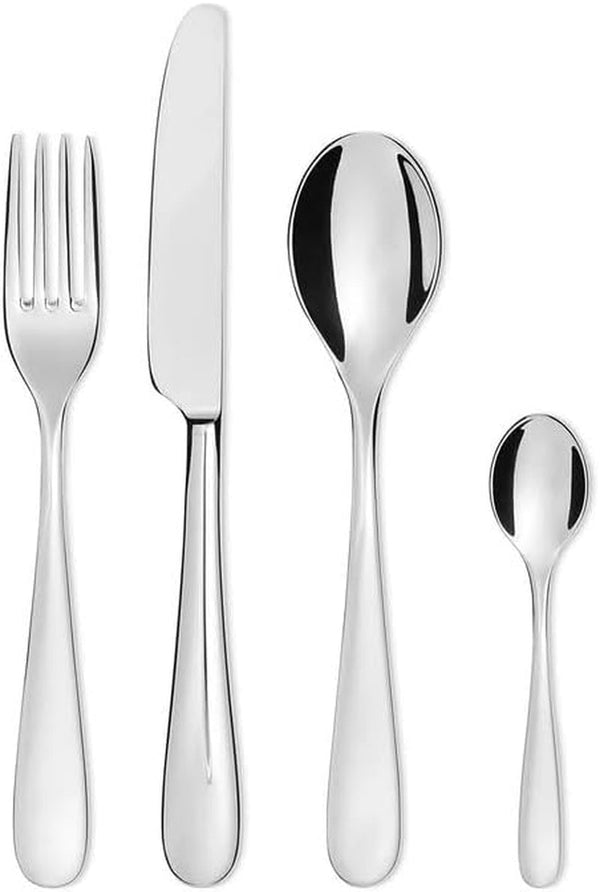 Alessi 5180S24M Nuovo Milano Set de tacâmuri monobloc 24 piese din oțel inoxidabil lustruit 18/10 Bucatarie Naty Shop