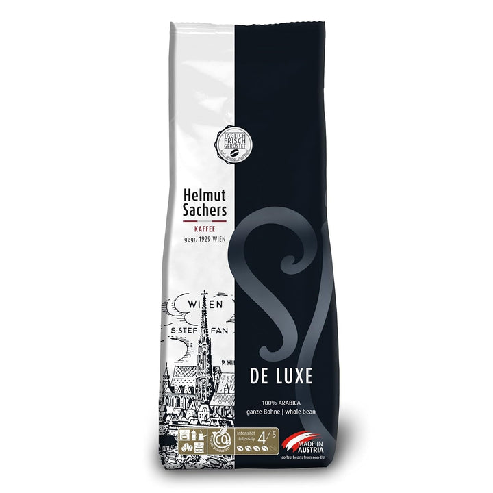 Helmut Sachers Kaffee - amestec vienez, cafea Viennese Melange din boabe Arabica de primă clasă, prăjite în Austria Cafea Naty Shop 500 grame Deluxe