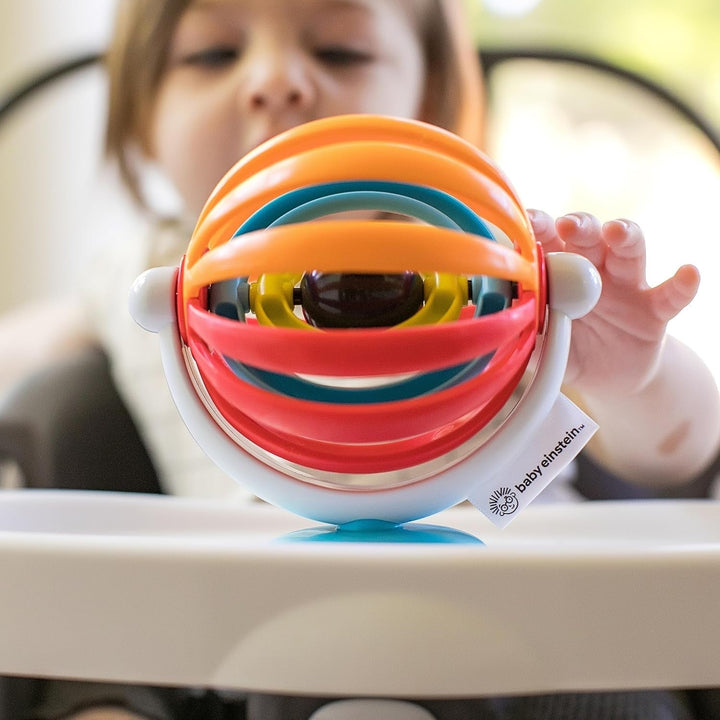 Baby Einstein, jucărie cu rotiță lipicioasă, perfectă pentru călătorii sau deplasări, bază absorbantă pentru fixarea pe suprafețe netede ,1 bucată (pachet de 1) Jucarii Bebe Naty Shop
