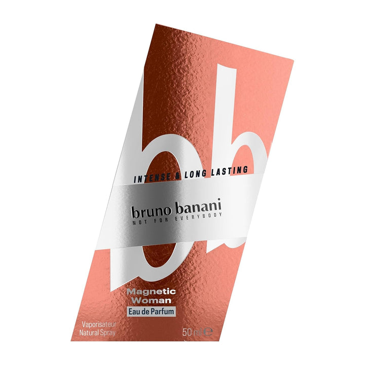 Bruno Banani Magnetic Woman Eau De Parfum, Parfum Captivant pentru Femei, Parfum Amber Gourmand cu Formulă Vegană, Extra Durată, 50 ml
