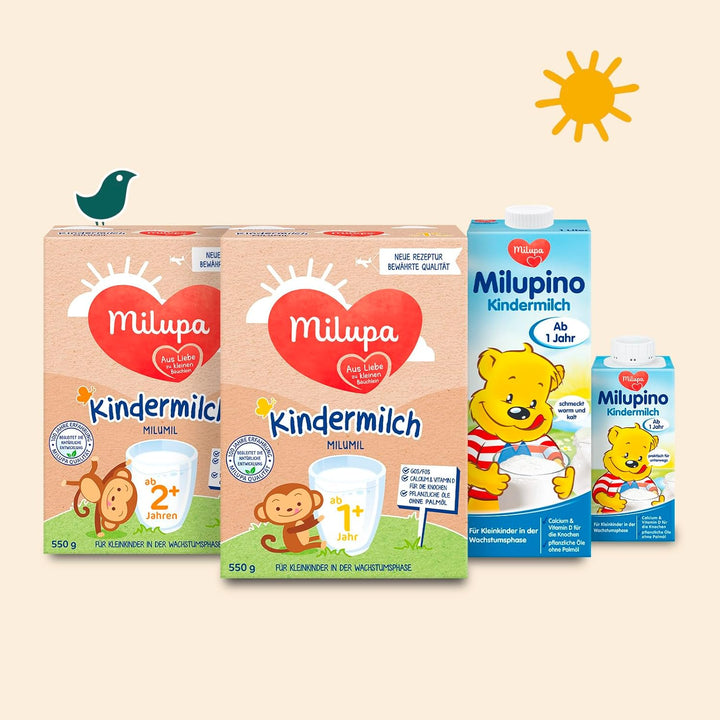 Lapte pentru copii Milupino gata de băut (6X1L), de la 1 an, pentru copiii mici în faza de creștere Naty Shop