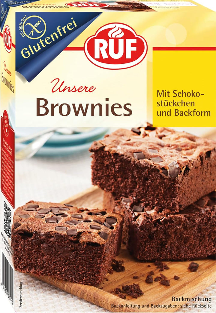 Fursecuri fără gluten RUF cu glazură de cacao, amestec de copt pentru 3 tăvi de copt, potrivit pentru boala celiacă, 100% fără gluten