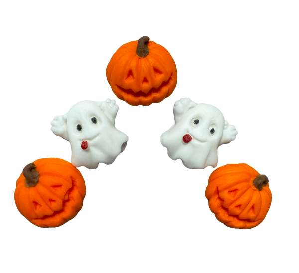 Set 5 decoratiuni comestibile din zahar, Toamna Decoratiuni din Pasta de Zahar Naty Shop
