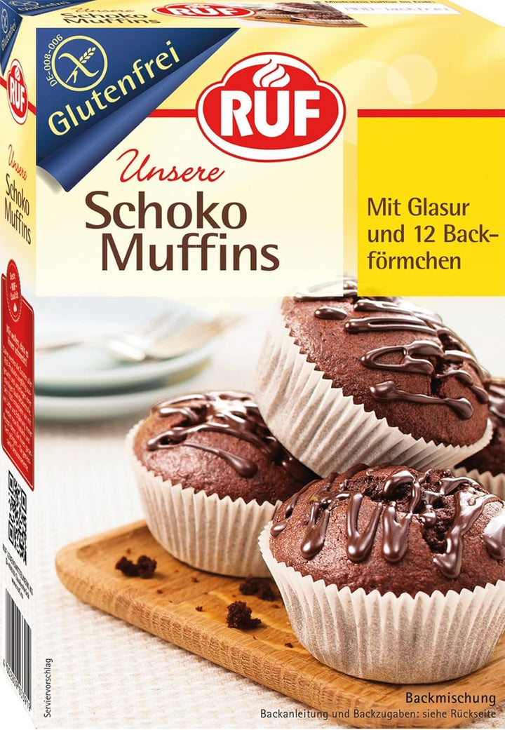 Fursecuri fără gluten RUF cu glazură de cacao, amestec de copt pentru 3 tăvi de copt, potrivit pentru boala celiacă, 100% fără gluten