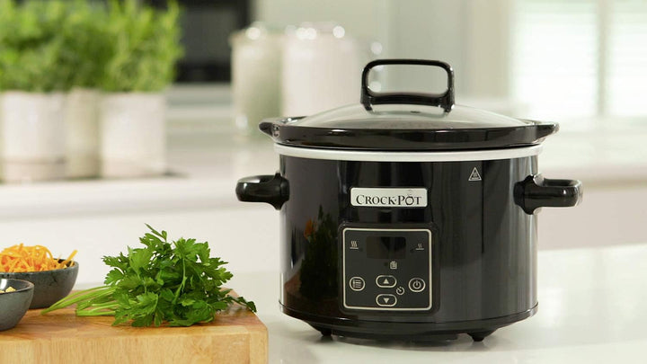 Slow cooker digital Crockpot, funcție de menținere la cald, 2,4 litri (1-2 persoane) Slow Cooker Naty Shop