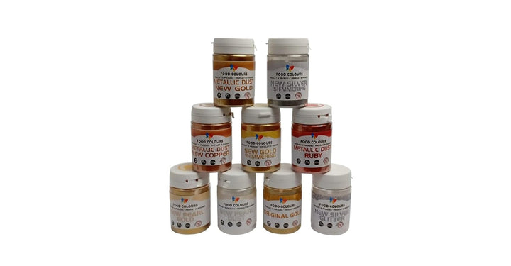 Lebensmittelfarbpulver Mit Metallischem Effekt Essbarer Farbstoff NEW PEARL GOLD 20G Metallischer Farbstoff Glitzerfarbstoff Dekoration Für Kuchen Torten Zuckerpasten Kekse Dekoration Für Getränke Coloranti Alimentari Naty Shop