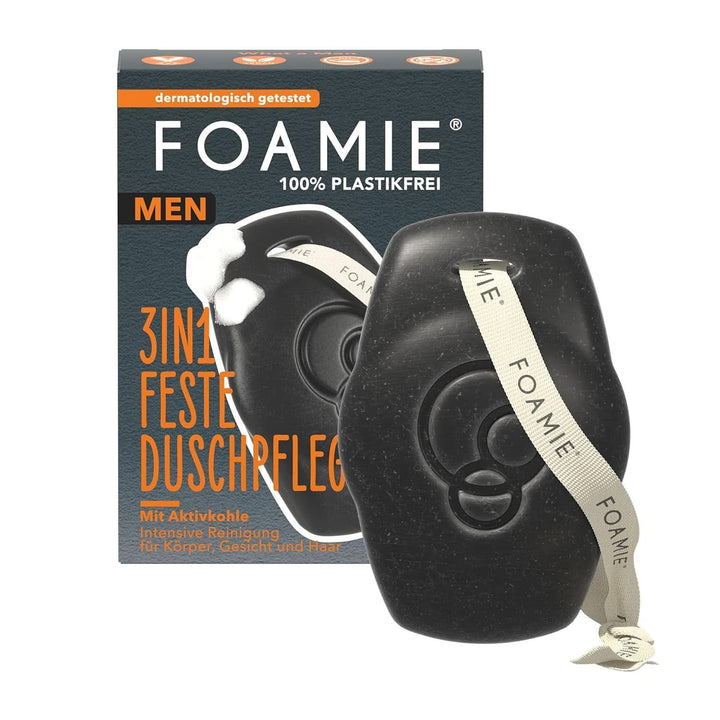 Foamie, Gel de duș, sapun și șampon solid, 3 in 1, 90 grame Duș și baie Naty Shop Lemn de trandafir