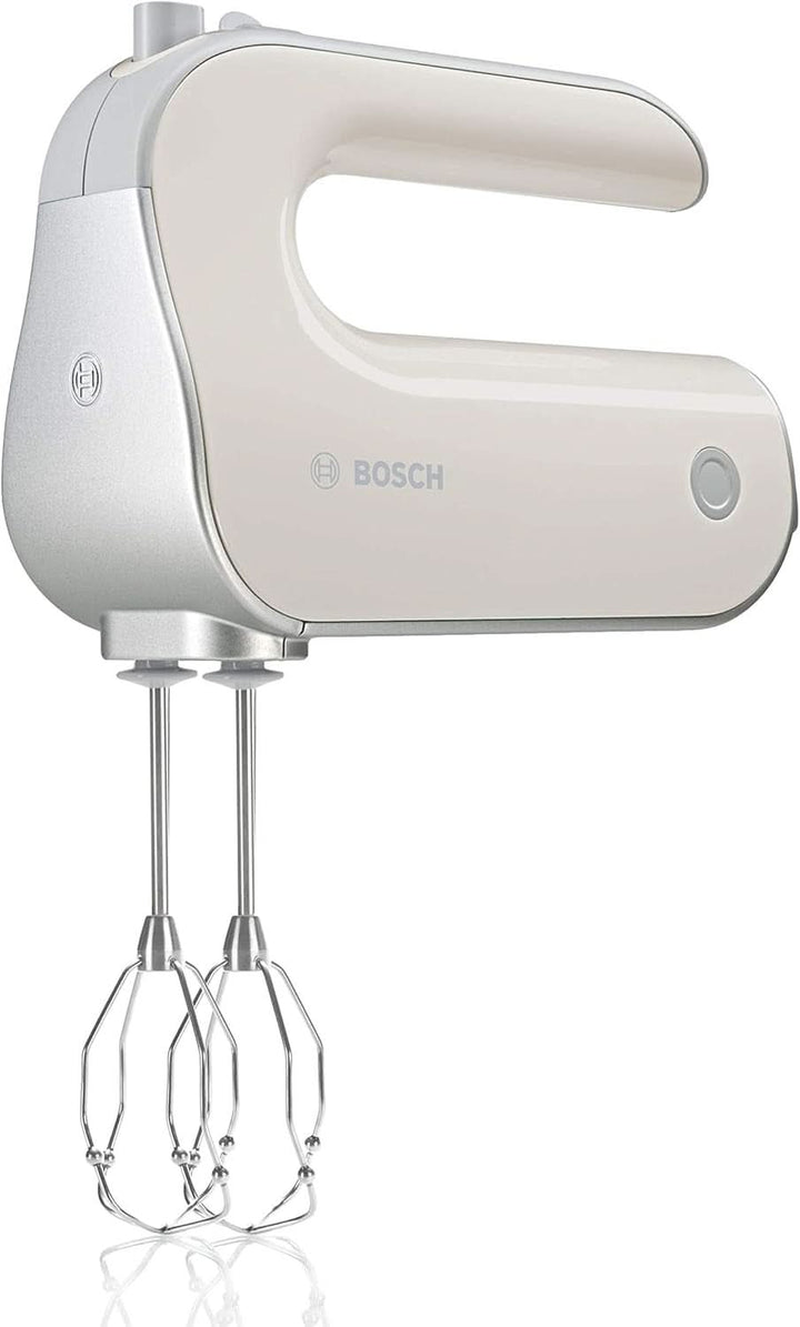 Bosch Handrührer Styline MFQ4835DE, 2X2 Rührbesen, 2 Edelstahl-Knethaken, Spülmaschinengeeignet, 575 W, Weiß Bucatarie Naty Shop Mineral Grau/Silber