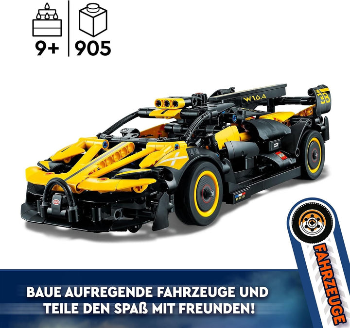 Mașină de curse LEGO Technic Bugatti, kit model mașină, jucărie mașină sport, set mașină iconică de colecționat, jucărie de construit de la 9 ani 42151 Seturi de constructie Besuche den LEGO-Store