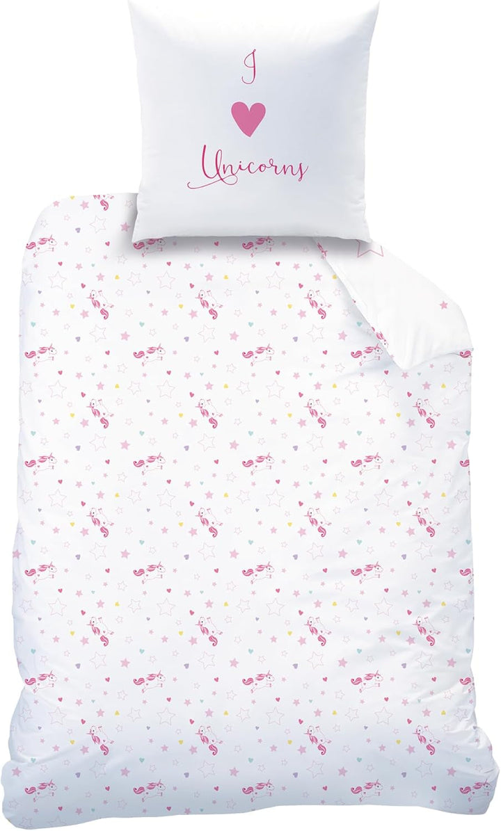 Lenjerie de pat pentru fetite, Unicorn, bumbac Lenjerie de pat - copii Naty Shop