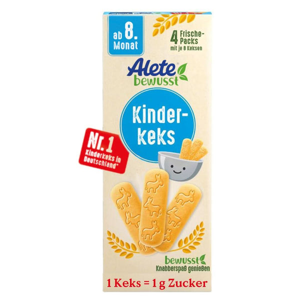 Alete , Biscuiți pentru copii, din luna a 8-a, cu unt din grâu, 180 g Mama si Copilul Naty Shop Pachet unic 180 grame