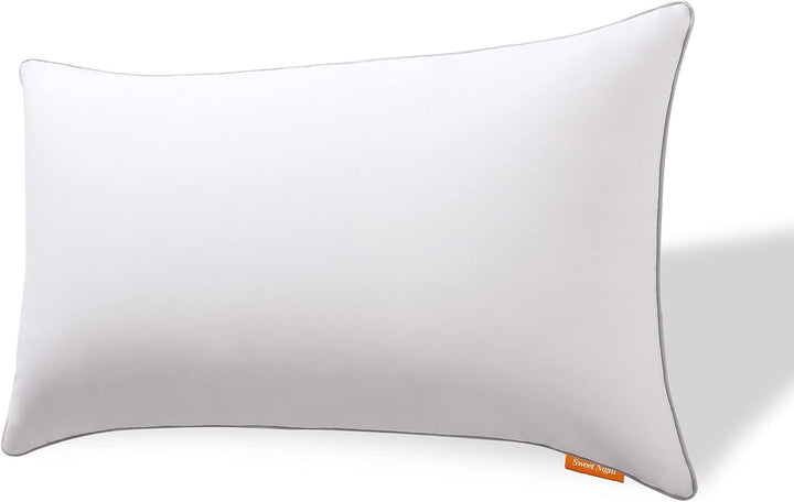 Pernă Sweetnight 40X40 Set de 2, umplutură de pernă din fibre de lemn din poliester, pernă moale și de susținere pentru toate pozițiile de dormit, pernă de dormit respirabilă, lavabilă cu fermoar Perne standard Naty Shop 1 bucată (1 pachet) 48X74Cm