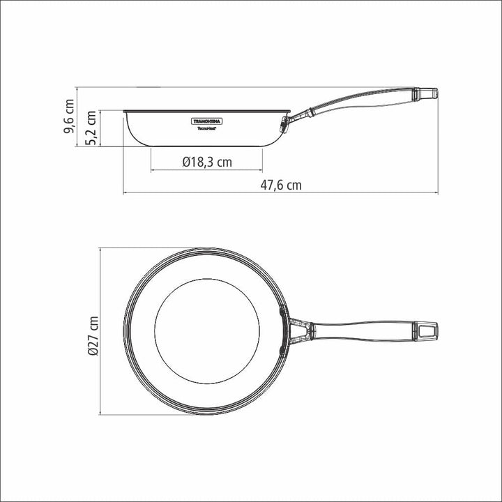 Tramontina tigaie Grano, oțel inoxidabil, inducție, rezistentă la cuptor Oale si Tigai Naty Shop