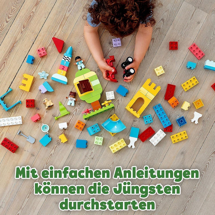 LEGO 10914 DUPLO Deluxe Brick Box, jucărie educativă cu cărămizi și cutie de depozitare, cutie creativă pentru bebeluși și copii mici de la 1,5 la 3 ani, set cadou Seturi de constructie Besuche den LEGO-Store