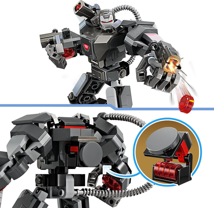 LEGO Marvel War Machine Mech, jucărie construibilă pentru supereroi cu 3 împușcătoare pentru copii, figură de acțiune legendară din MCU, cadou pentru băieți și fete de la 6 ani 76277 Seturi de constructie Besuche den LEGO-Store