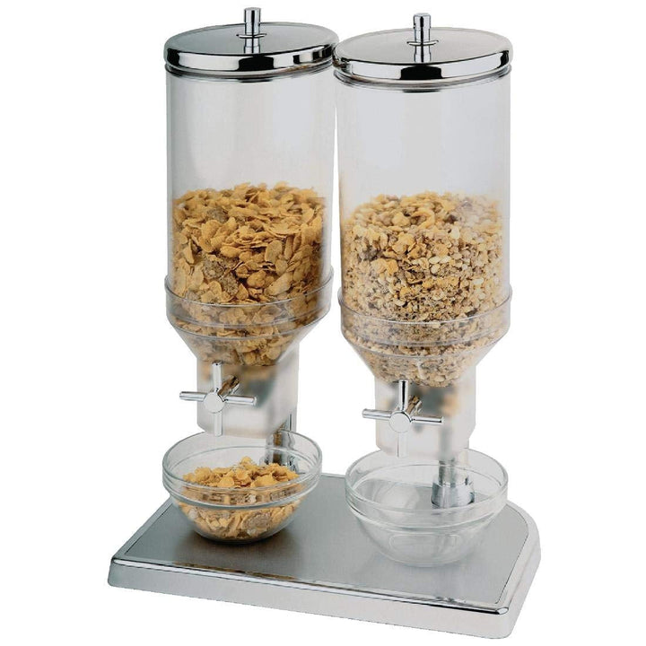 APS 11807 Distribuitor de cereale Duo FRESH+EASY, 22 x 35 cm, H: 52 cm, recipient din SA, capac din oțel inoxidabil 18/8 Cutii depozitare alimente Naty Shop Titlu implicit