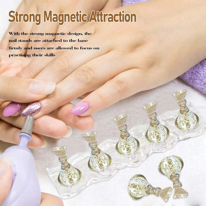 Set Design Unghii – Mână de Antrenament Premium pentru Unghii cu Gel, Accesorii pentru Unghii și Set Unghii Artificiale – Set Versatil pentru Unghii cu Gel DIY și Accesorii Nail Art