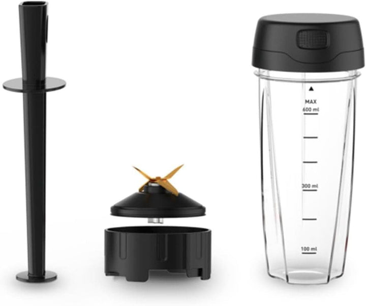 Tefal Infinymix Hochgeschwindigkeits-Standmixer, 5 Auto-Programme + Manuelle Einstellung, 2,6-L-Tritan-Behälter, Inkl. 600Ml Reisebecher/Stampfer/Rezeptheft, Silber, BL91HD31 Mama si Copilul Naty Shop