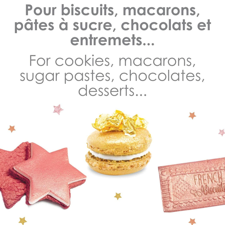 ScrapCooking, Set 3 coloranti alimentari, Auriu, Roz-Auriu si Ruby, nuante metalice, 3 x 5 grame Naty Shop
