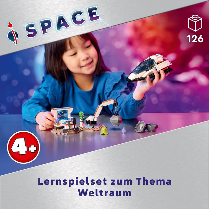 LEGO City Space Asteroid Recovery, jucărie spațială cu navă spațială, stație spațială, 2 minifigurine și o figurină extraterestră, cadou pentru copii, băieți și fete de la 4 ani 60429 Seturi de constructie Besuche den LEGO-Store