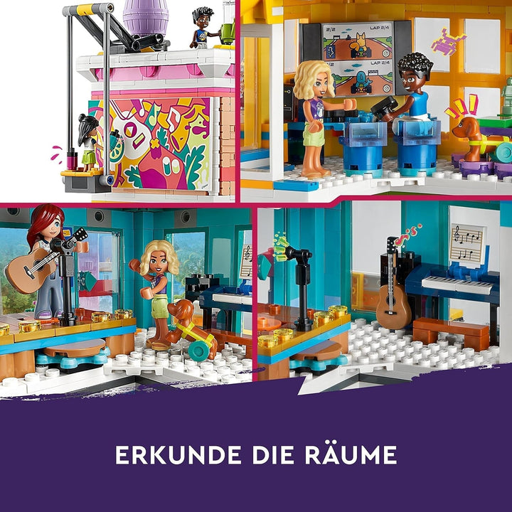 LEGO 41748 Friends Heartlake City Community Centre, clădire modulară cu studiouri de artă și de înregistrare, cameră de joacă cu 6 mini păpuși, inclusiv Pickle The Dog, jucărie pentru copii Seturi de constructie Besuche den LEGO-Store