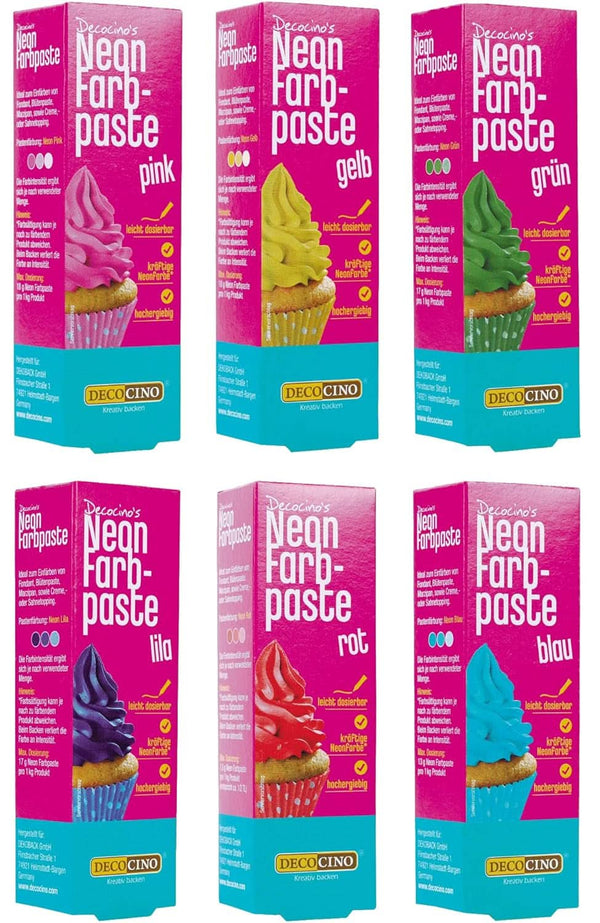 Set 6 coloranti alimentari, pasta, DECOCINO, gust neutru Coloranti Alimentari Naty Shop