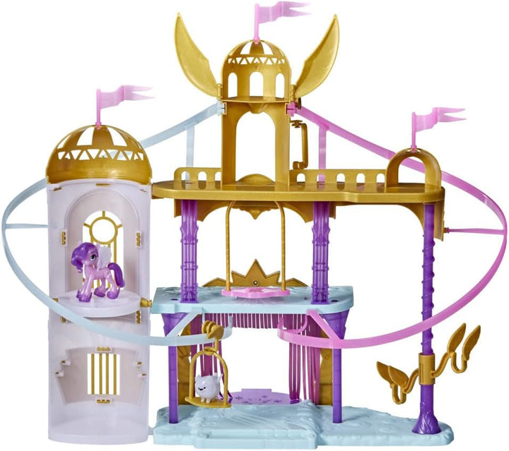 My Little Pony F2031, a New Generation Royal Gala Collection, jucării pentru copii, 9 figurine ponei, 13 accesorii, poster Papusi Naty Shop Tobogan castel regal