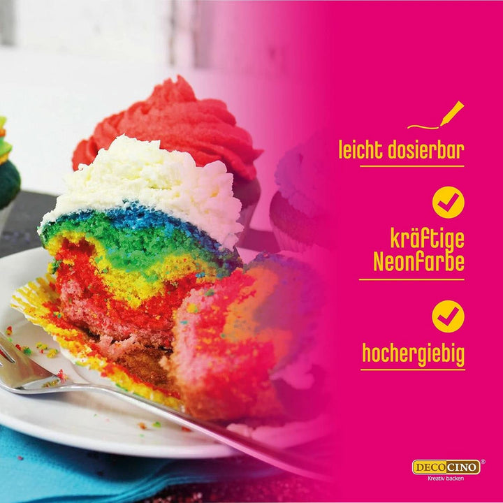 Decocino Neon Food, Colorant alimentar pasta, gust neutru Coloranti Alimentari Naty Shop