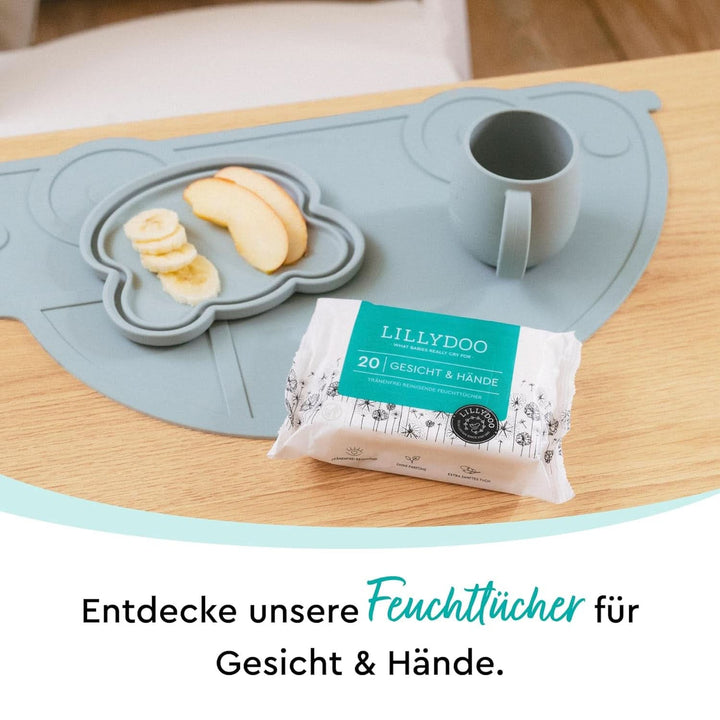 LILLYDOO Feuchttücher Gesicht & Hände 160 Stück (8 X 20), 100% Plastikfrei Naty Shop