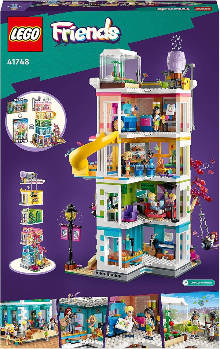 LEGO 41748 Friends Heartlake City Community Centre, clădire modulară cu studiouri de artă și de înregistrare, cameră de joacă cu 6 mini păpuși, inclusiv Pickle The Dog, jucărie pentru copii Seturi de constructie Besuche den LEGO-Store