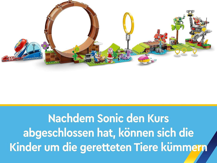 LEGO 76994 Sonic the Hedgehog Provocarea în buclă a lui Sonic în zona Green Hill, jucărie construibilă pentru copii, băieți și fete cu 9 personaje, inclusiv Dr Eggman și Amy Seturi de constructie Besuche den LEGO-Store