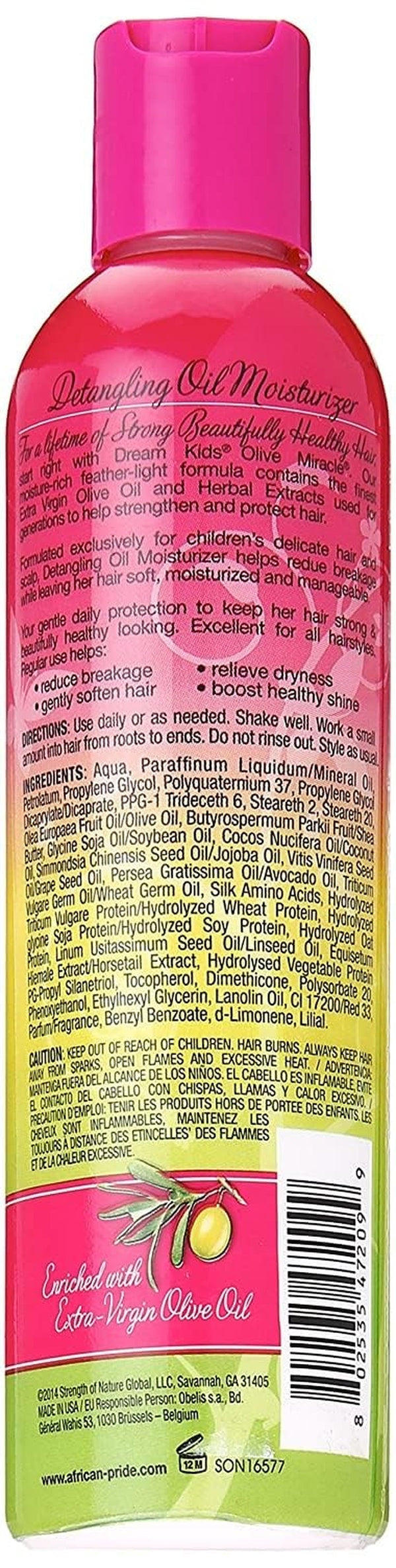 Dream Kids Olive Miracle Anti-Breakage Detangling Oil Moisturiser 236 ml/8 fl.oz Produse pentru descurcarea părului Naty Shop Titlu implicit