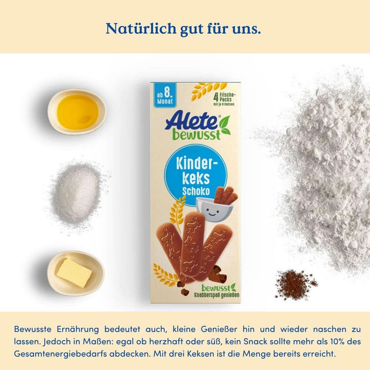 Alete conștient Ciocolată cu biscuiți pentru copii, din a 8 -a lună, Mama si Copilul Naty Shop