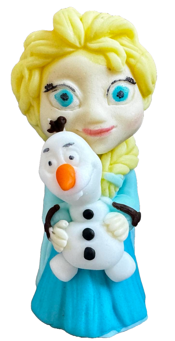 Decoratiune comestibila din zahar, Elsa si Olaf Decoratiuni din Pasta de Zahar Nati Shop
