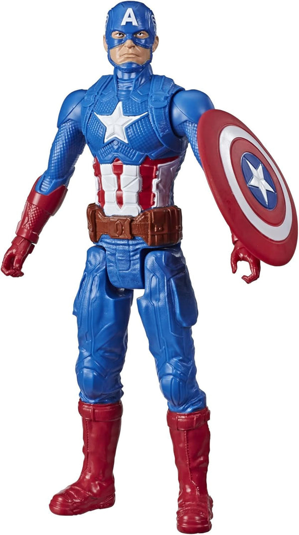 Marvel Avengers Titan Hero Series Blast Gear Captain America Action Figure, jucărie mare de 30 cm, pentru copii cu vârsta peste 4 ani, albastru Action figures Naty Shop Titlu implicit