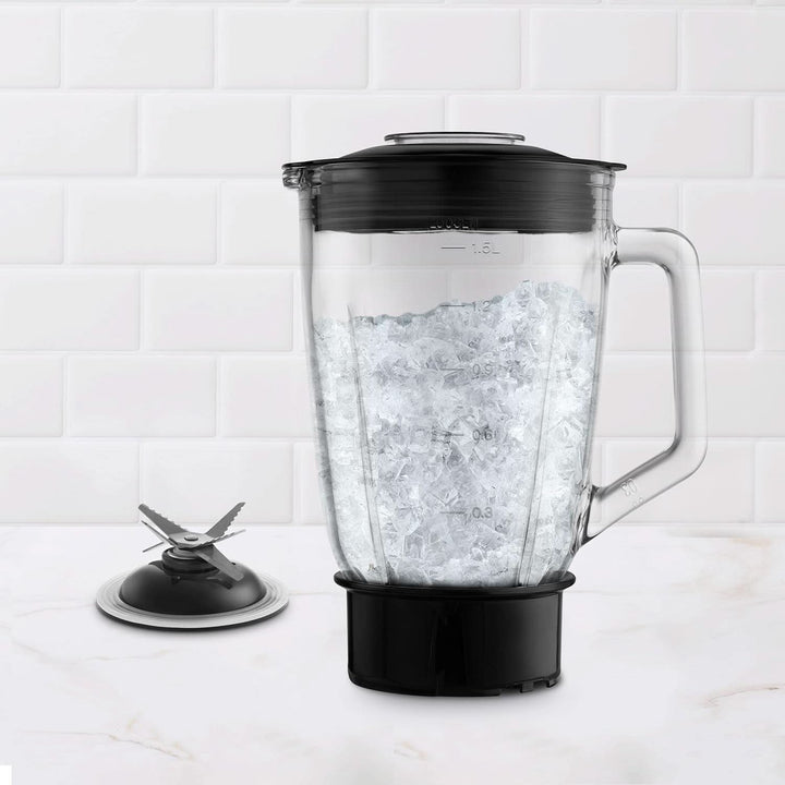 Ufesa White Gold Standmixer, 1500W Leistung, 1,5L Glaskrug, Geschwindigkeitsregler Mit Led-Licht, Ice Crusher, 6 Herausnehmbare Edelstahlklingen, 2 Geschwindigkeiten + TURBO Mama si Copilul Naty Shop