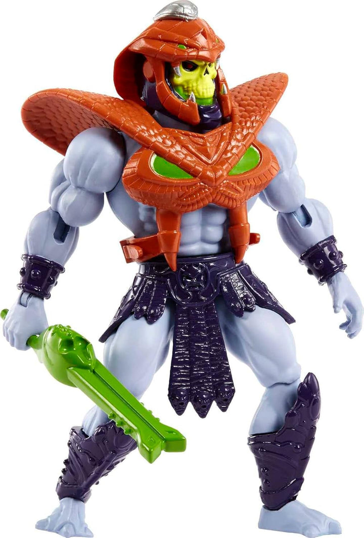 MASTERS of the UNIVERSE Snake Armor Skeletor - 16 articulații mobile, ambalaj retro, mini carte de benzi desenate, pentru copii 6+ și colecționari adulți, HKM68 Action figures Naty Shop