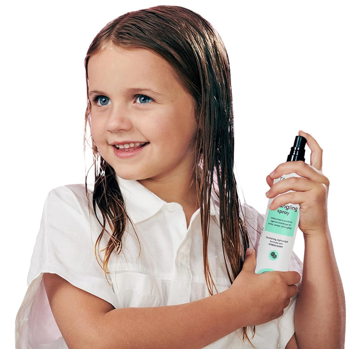 incurcare Teezer Detangling Spray pentru copii - Fără noduri, fără lacrimi - Parfum proaspăt de citrice - Vegan și fără cruzime - Detanglare delicată și rapidă Produse pentru descurcarea părului Naty Shop