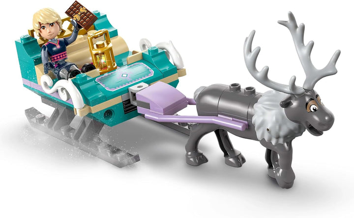 LEGO Ç€ Disney Frozen Anna's Sleigh Adventure, Jucărie de construcție și Playset de fantezie, Suport de ciocolată cu Anna, Kristoff, Olaf și Sven Mini Dolls, Jucărie de prințesă pentru fete de la 4 ani 43256 Seturi de constructie Besuche den LEGO-Store